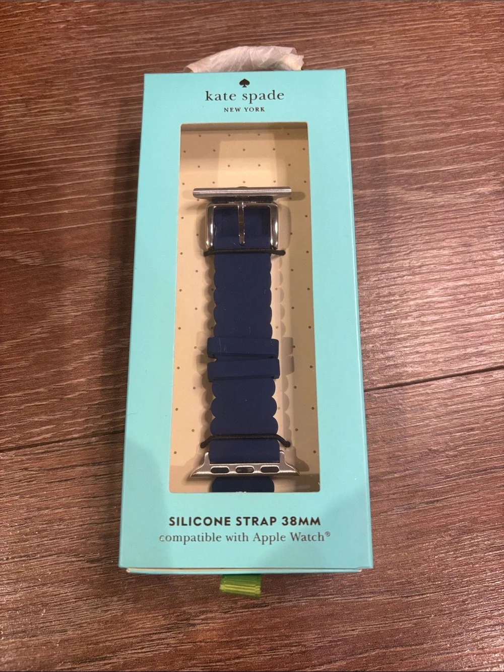 kate spade Navy Silicone Apple Watch Strap 38mm with Scalloped Edge